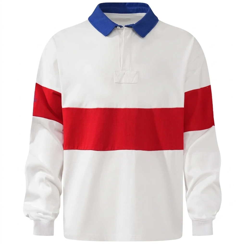 Men's Long Sleeve Cotton Golf Polo Shirt