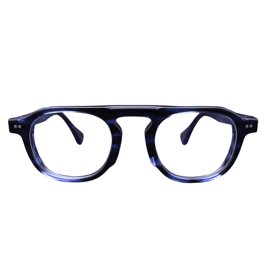 MCROONS Geometric Unisex Glasses bold transparent frames